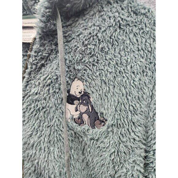 Disneyland Resort Sherpa jacket With Winnie The Pooh & Eeyore Embroidery Green W - Picture 2 of 7